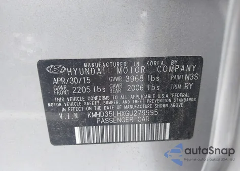 2016 Hyundai Elantra Gt from USA, damaged, VIN KMHD35LHXGU279995